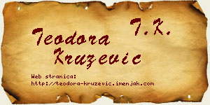 Teodora Kružević vizit kartica